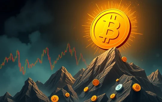 A visual representation of Bitcoin's impressive performance dwarfing the struggles of crypto liquid funds and altcoins, highlighting the challenges in digital asset management.