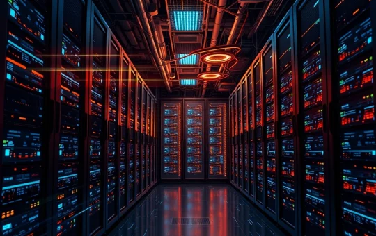 Digital representation of a robust Bitcoin hashrate and secure network, illustrating the immense computational power driving Bitcoin mining expansion.