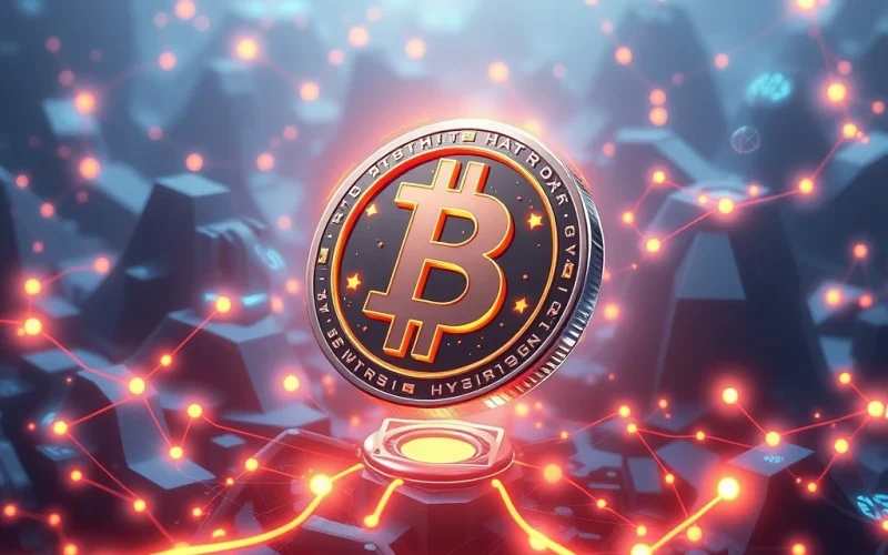 Bitcoin Hyper ICO and AI crypto sector growth with HYPER token visualization