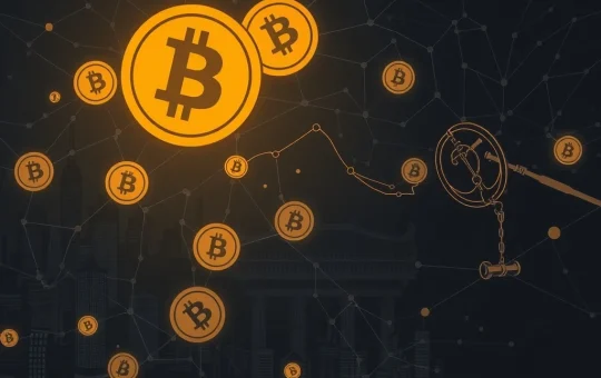 Visualizing the complex network of a $19M Bitcoin laundering scheme, highlighting the crackdown on crypto crime in China.