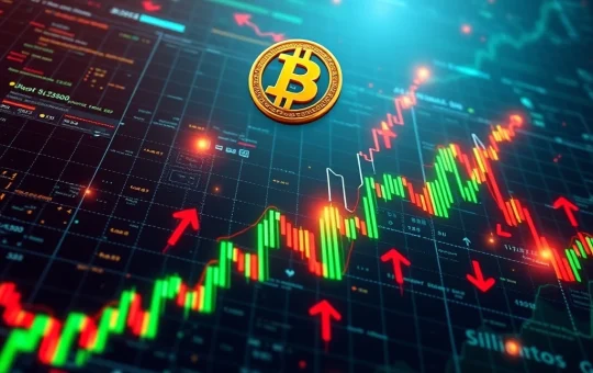 A visual representation of potential Bitcoin liquidation events, showing critical price levels and the significant financial impact on crypto markets.