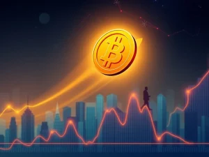 Chart showing Bitcoin's significant price surge, driven by growing institutional adoption and regulatory clarity, forecasting a mature market.