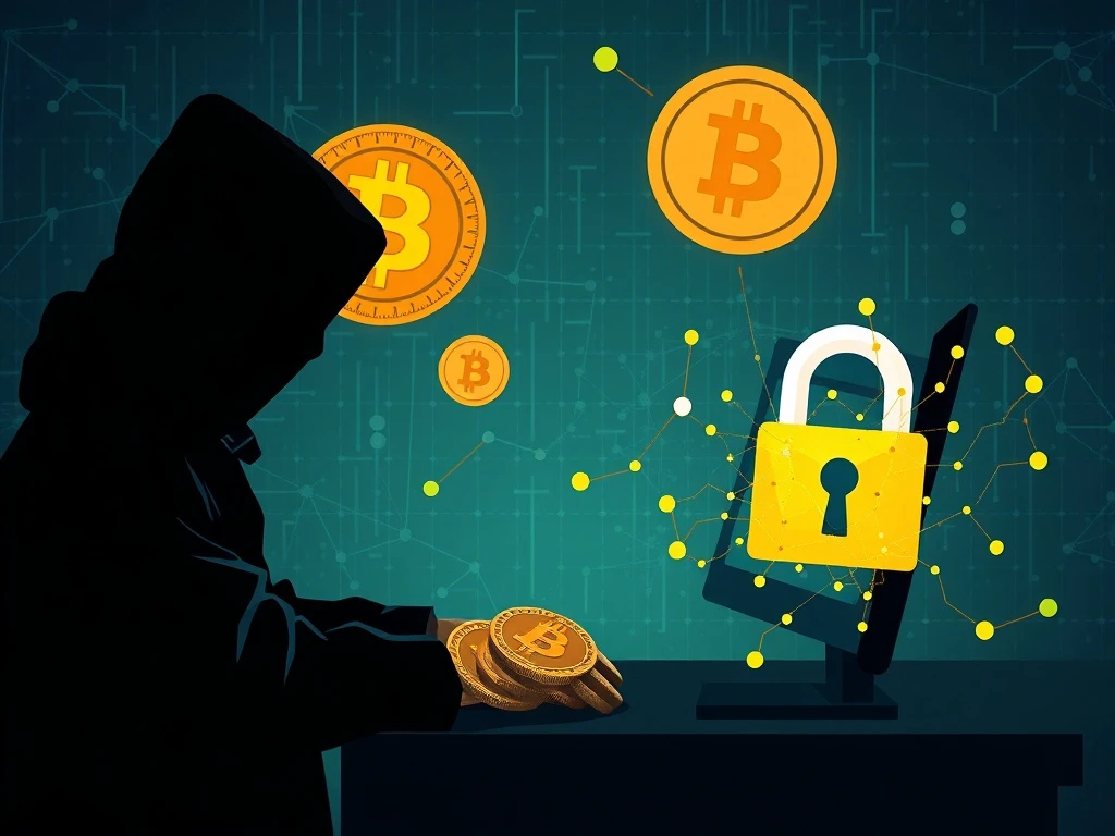 A visual representation of the BitMixer shutdown, highlighting the impact of the darknet crackdown on Bitcoin mixer services and the broader crypto privacy landscape.
