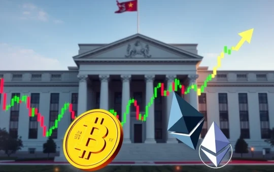 Bitcoin and Ethereum price charts reacting to Fed policy anticipation