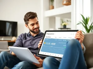 Young couple reviewing Bitcoin and Ethereum for mortgage eligibility