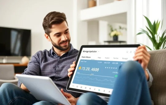Young couple reviewing Bitcoin and Ethereum for mortgage eligibility