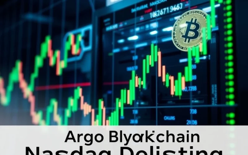 Bitcoin news on Nasdaq delisting Argo Blockchain due to stock decline