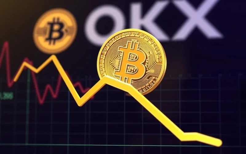 Bitcoin news showing OKX's decline in BTC holdings amid market shifts