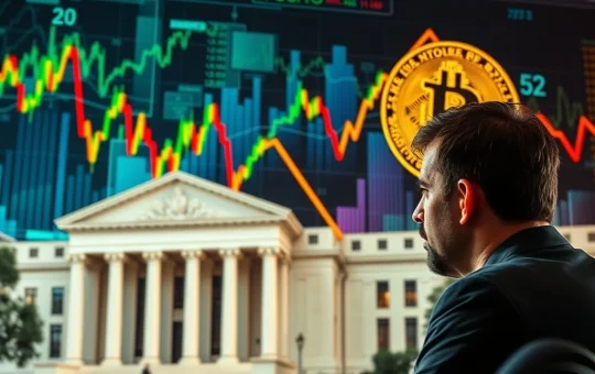 A visual representation of Bitcoin's dramatic price drop, illustrating the impact of US jobs data on the crypto market.
