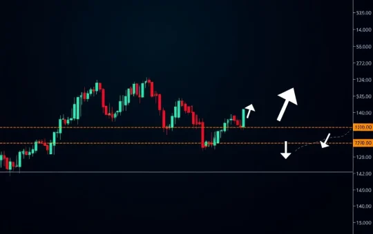 Bitcoin price chart showing tight consolidation as traders await a decisive breakout signal, highlighting the current trading range.