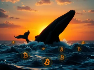 A large dormant Bitcoin whale selling BTC via Galaxy Digital, causing a significant Bitcoin price drop and market uncertainty.