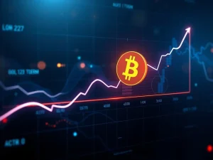 A chart illustrating Alphractal's Bitcoin price prediction, showing a long-term trajectory and the $108,000 floor by 2033, highlighting the Power Law Model's insights.