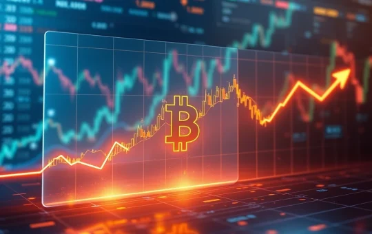 A chart showing Bitcoin price testing a significant $121,100 liquidation wall, illustrating current BTC analysis.