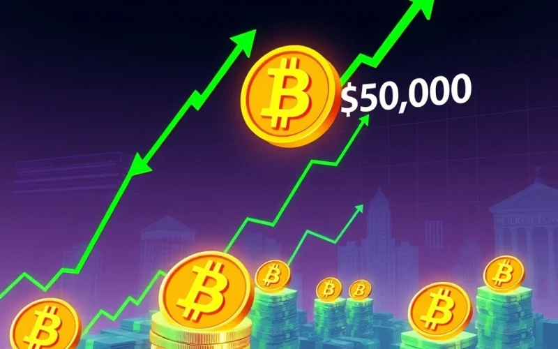 A chart illustrating Bitcoin's price trajectory towards a $130K target, supported by robust institutional Bitcoin ETF inflows.