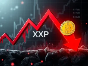 A chart showing a significant Bitcoin Price Drop, illustrating the impact of institutional outflows on the crypto market.