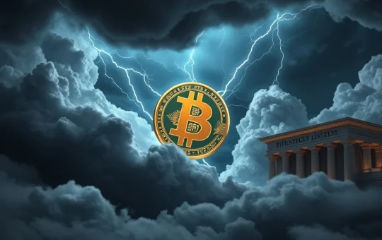 Bitcoin price chart showing a sharp decline, symbolizing the recent crypto liquidations and institutional selling that caused the Bitcoin Price Drop.
