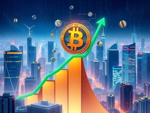 A chart showing a Bitcoin price prediction reaching $130K, supported by strong institutional investment inflows.