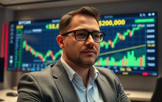 An institutional investor confidently places a significant Bitcoin price prediction bet, leveraging crypto options for strategic market positioning.