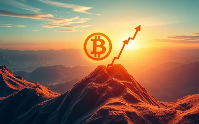 A vibrant chart illustrating Bitcoin price breaking through resistance, symbolizing a potential crypto rally.