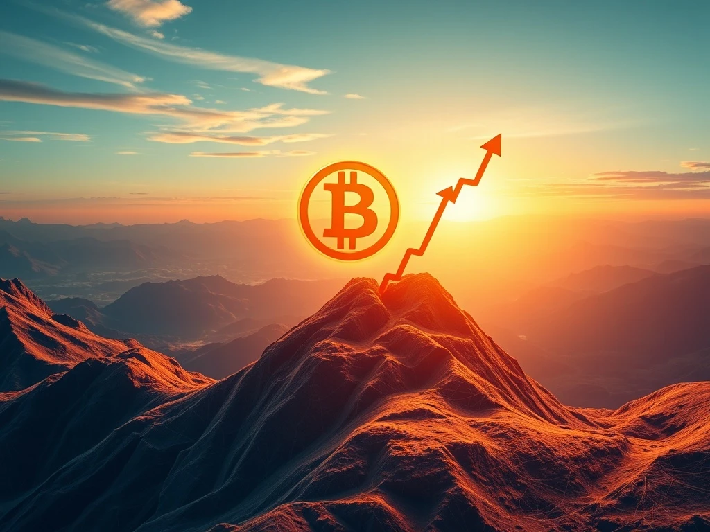 A vibrant chart illustrating Bitcoin price breaking through resistance, symbolizing a potential crypto rally.