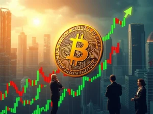 A chart showing Bitcoin price rebound to $117,000, illustrating the dynamic interplay of Bitcoin exchange flows and crypto market volatility.