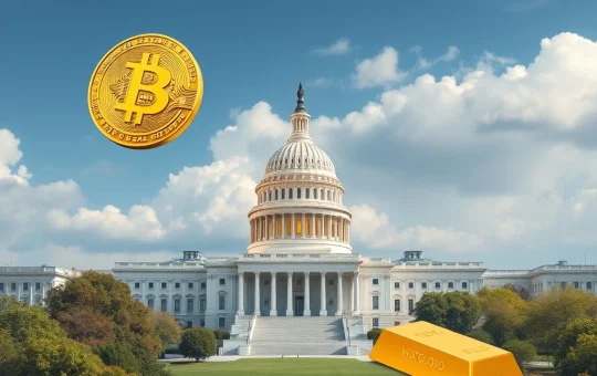 Visualizing the Bitcoin price surge as the U.S. establishes a strategic reserve, symbolizing a new era of digital asset integration.
