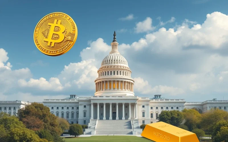 Visualizing the Bitcoin price surge as the U.S. establishes a strategic reserve, symbolizing a new era of digital asset integration.
