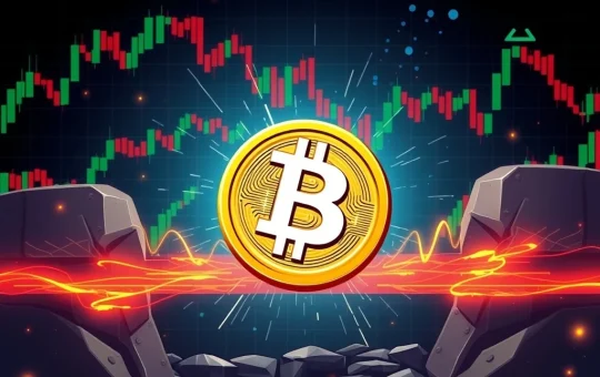 Bitcoin price struggles against resistance with charts and indicators in the background