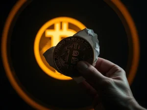 An illustration revealing the Paper Bitcoin Price Scam, contrasting digital BTC with misleading paper assets, highlighting BTC price potential.