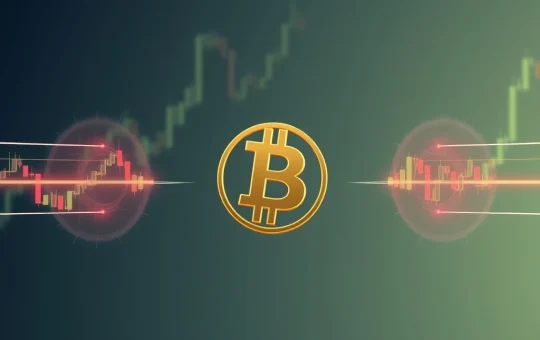 A visual representation of Bitcoin price caught in a tight trading range, highlighting the current market indecision.