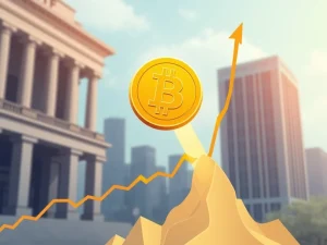 A vibrant graphic showing Bitcoin price surging past $110,000 BTC support, indicating a strong Bitcoin forecast.
