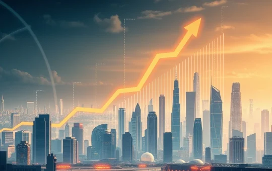 Charts showing a significant Bitcoin price surge, indicating strong institutional Bitcoin adoption and market growth.