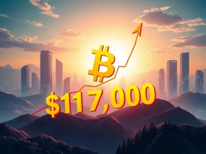 A Bitcoin symbol soaring past $119,000, illustrating the recent **Bitcoin price** surge driven by institutional adoption and halving.