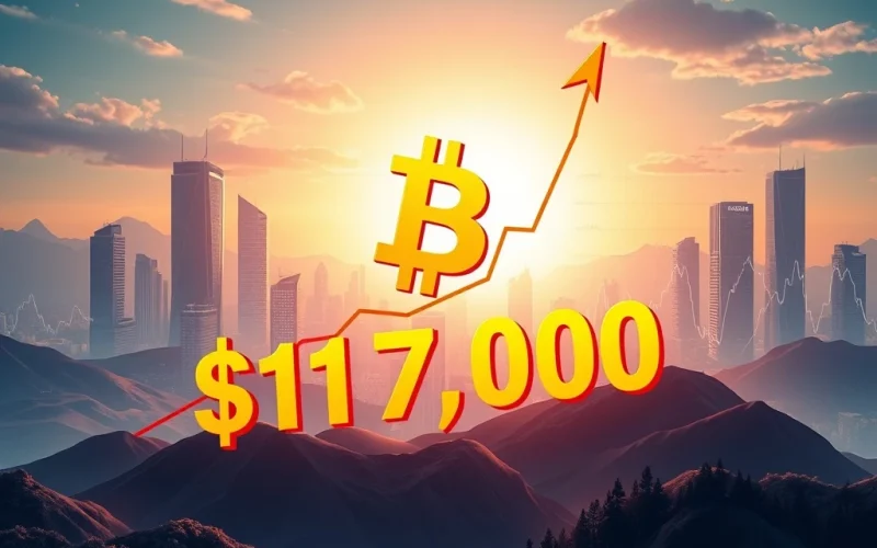 A Bitcoin symbol soaring past $119,000, illustrating the recent **Bitcoin price** surge driven by institutional adoption and halving.
