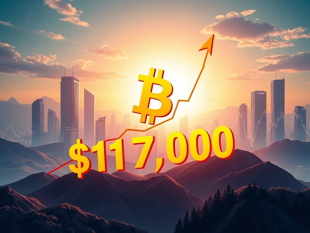 A Bitcoin symbol soaring past $119,000, illustrating the recent **Bitcoin price** surge driven by institutional adoption and halving.