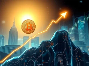 A visual representation of Bitcoin's price surging past $119,000, illustrating its incredible growth and market strength.