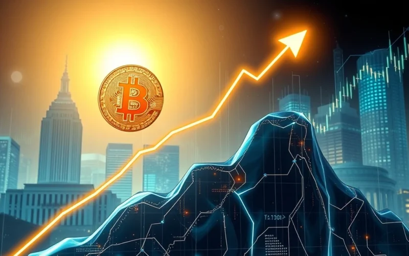 A visual representation of Bitcoin's price surging past $119,000, illustrating its incredible growth and market strength.