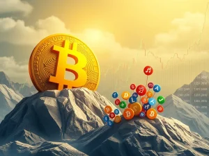 Illustrates the challenging Bitcoin price target of $200K and rapid altcoin investment opportunities within the dynamic crypto market.