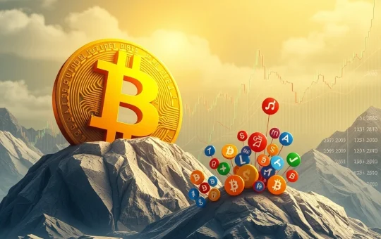 Illustrates the challenging Bitcoin price target of $200K and rapid altcoin investment opportunities within the dynamic crypto market.