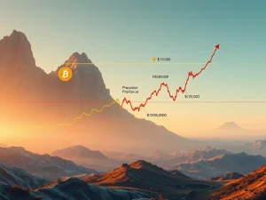 A chart illustrating Bitcoin price movements, highlighting the crucial $112,000 support level and the potential path towards a $130,000 Bitcoin target.