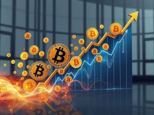 Michael Saylor's STRC IPO success driving significant Bitcoin acquisitions, symbolizing the convergence of traditional finance and crypto.