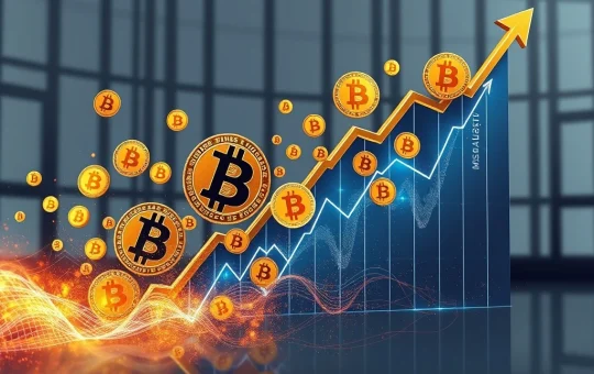 Michael Saylor's STRC IPO success driving significant Bitcoin acquisitions, symbolizing the convergence of traditional finance and crypto.