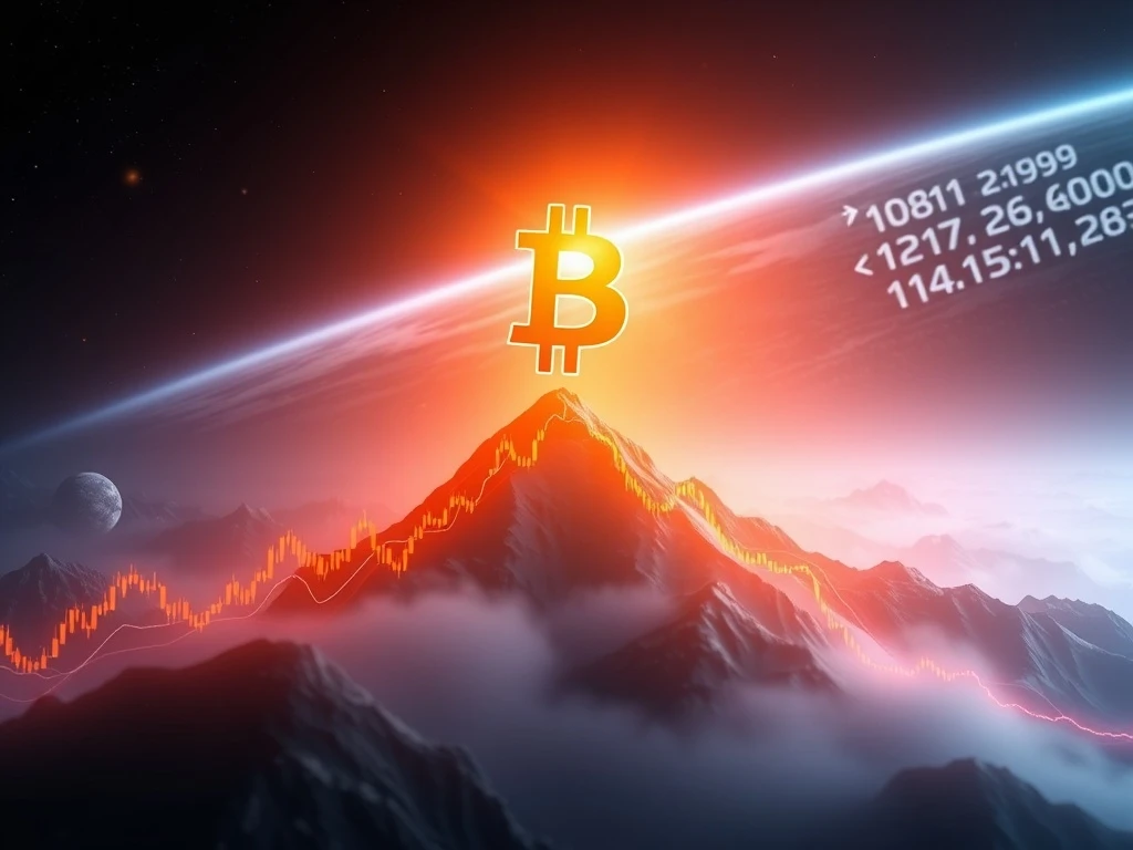 Bitcoin surpassing $120,000 as the S&P 500 of the future in a digital financial landscape.
