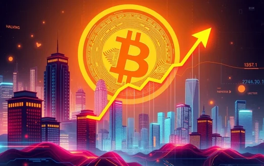 A chart showing a significant Bitcoin surge, illustrating how institutional adoption is driving its price upwards.