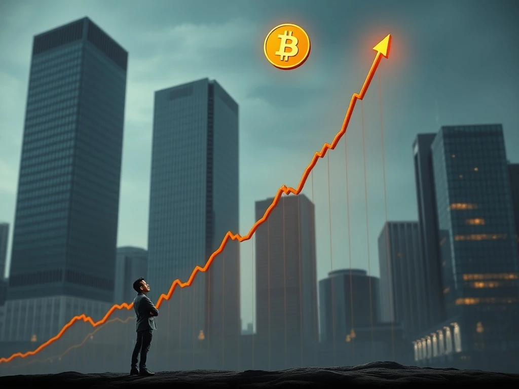 A graph showing Bitcoin's price surge, illustrating the impact of institutional buying and Ki Young Ju's market recalibration.