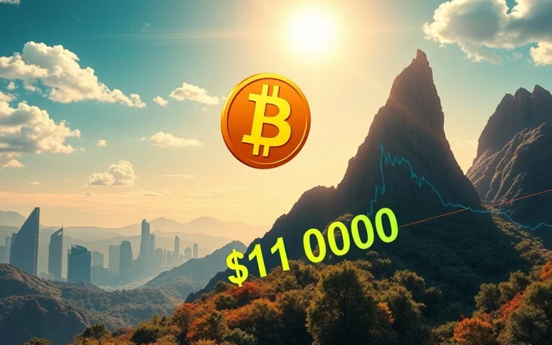 A dynamic chart illustrating Bitcoin's price surge past $119,000, signifying robust digital asset growth driven by market optimism.
