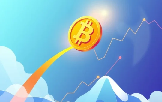 Chart showing a significant Bitcoin surge driven by positive US-China trade talks, indicating a strong cryptocurrency market rally.