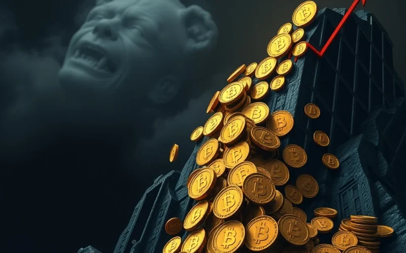 Bitcoin coins falling in a bear market with strong firms remaining resilient