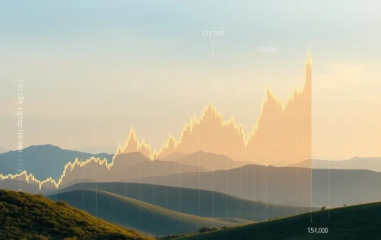 Chart illustrating decreasing Bitcoin volatility alongside growing institutional adoption and Bitcoin ETF inflows, signaling a maturing crypto market.