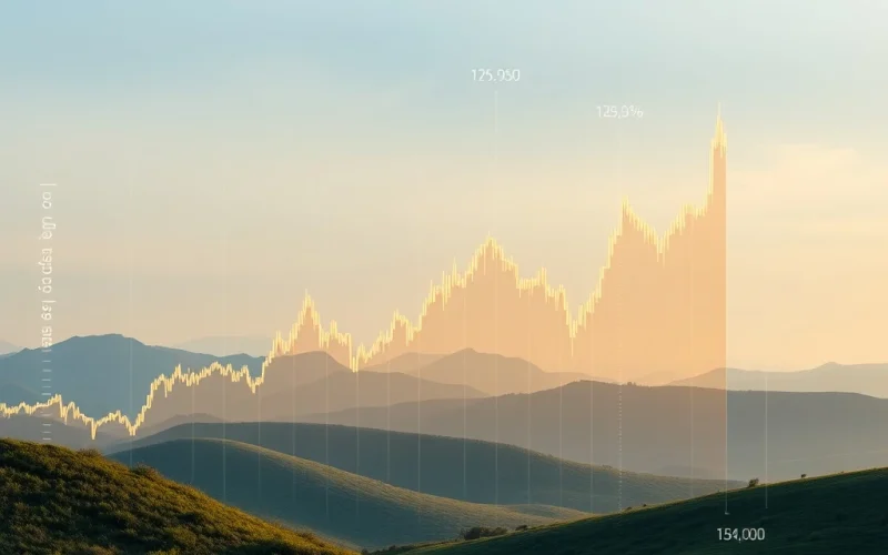 Chart illustrating decreasing Bitcoin volatility alongside growing institutional adoption and Bitcoin ETF inflows, signaling a maturing crypto market.